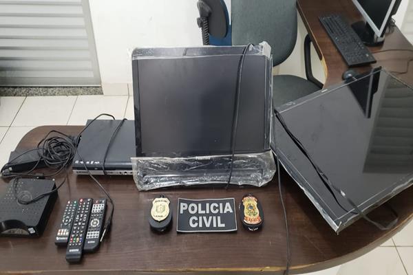 Objetos que haviam sido furtados do posto de saúde